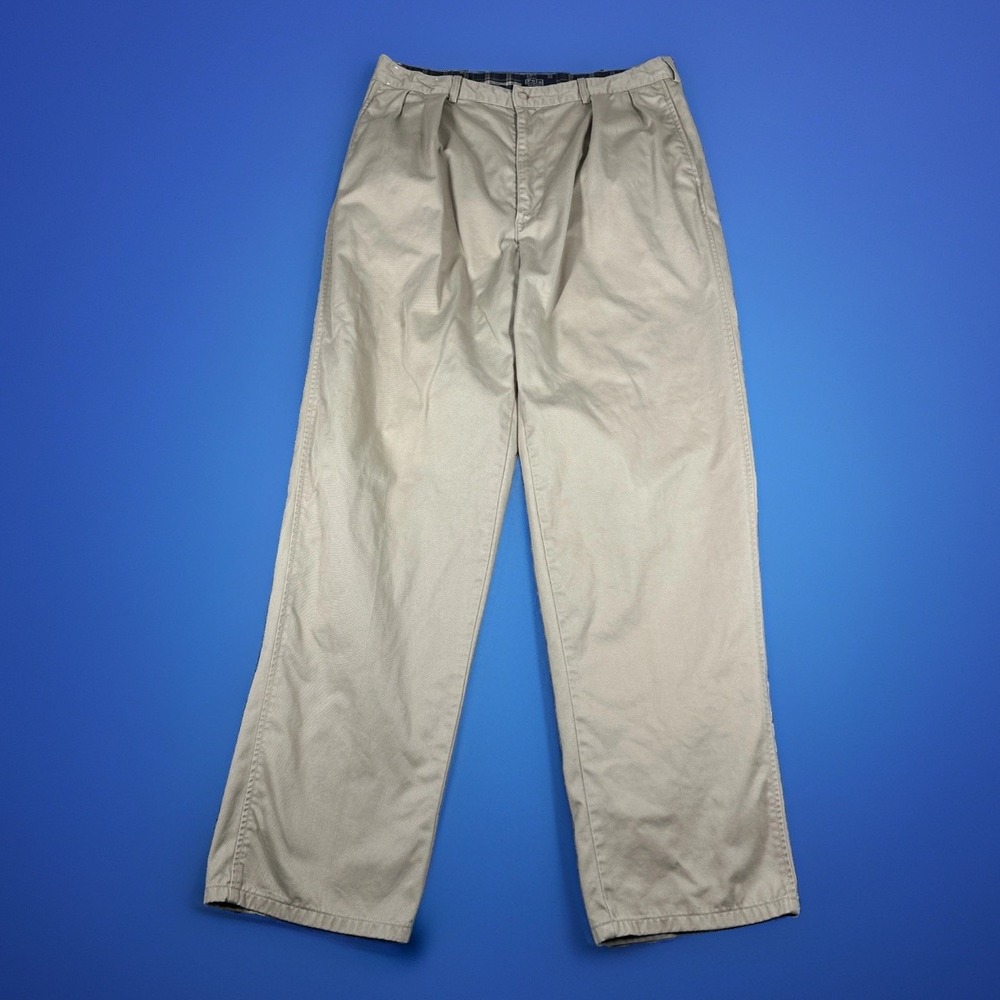 VTG Polo Ralph Lauren Classic Golf Pant Pleated Khaki Men's 35x32(33x32) USA